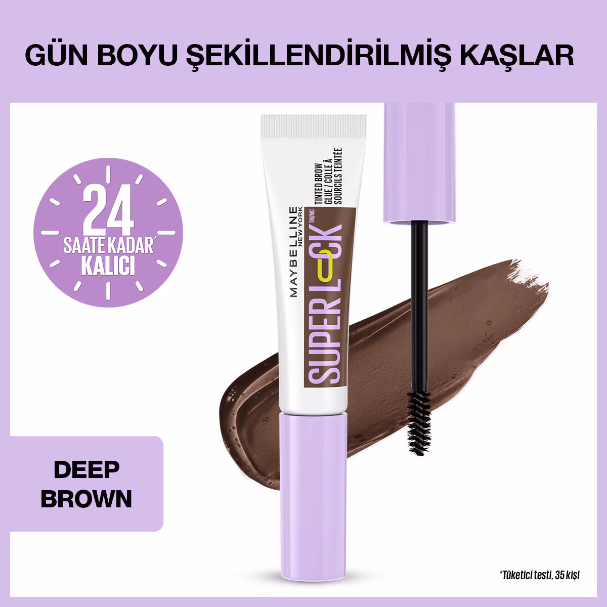 prd-front-1437212-1200x1200 Maybelline New York Super Lock Brow Glue Kaş Sabitleyici Maskara Deep Brown - Görsel 1