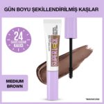 Maybelline New York Super Lock Brow Glue Kaş Sabitleyici Maskara Medium Brown